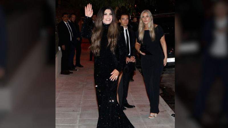 Guilfoyle arrived at a glamorous event in Athens, Greece, in November 2025.MEGA