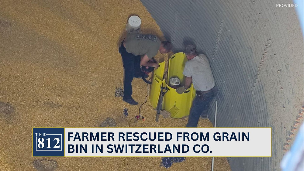 Farmer rescued from grain bin in Switzerland Co.
