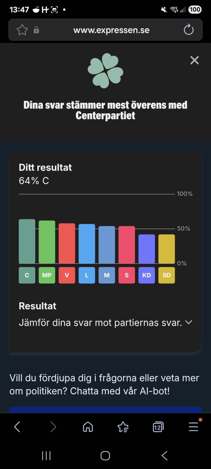 Thanks for the express, then I'll know for sure what I'm going to do for elections this autumn