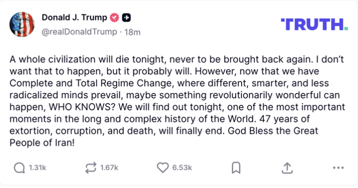 What do you think about Trump's threats to Iran?