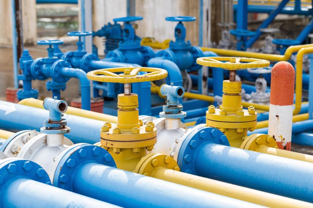 Photo shows valves at gas plant, accessed on April 16, 2026. (Adobe Stock Photo)