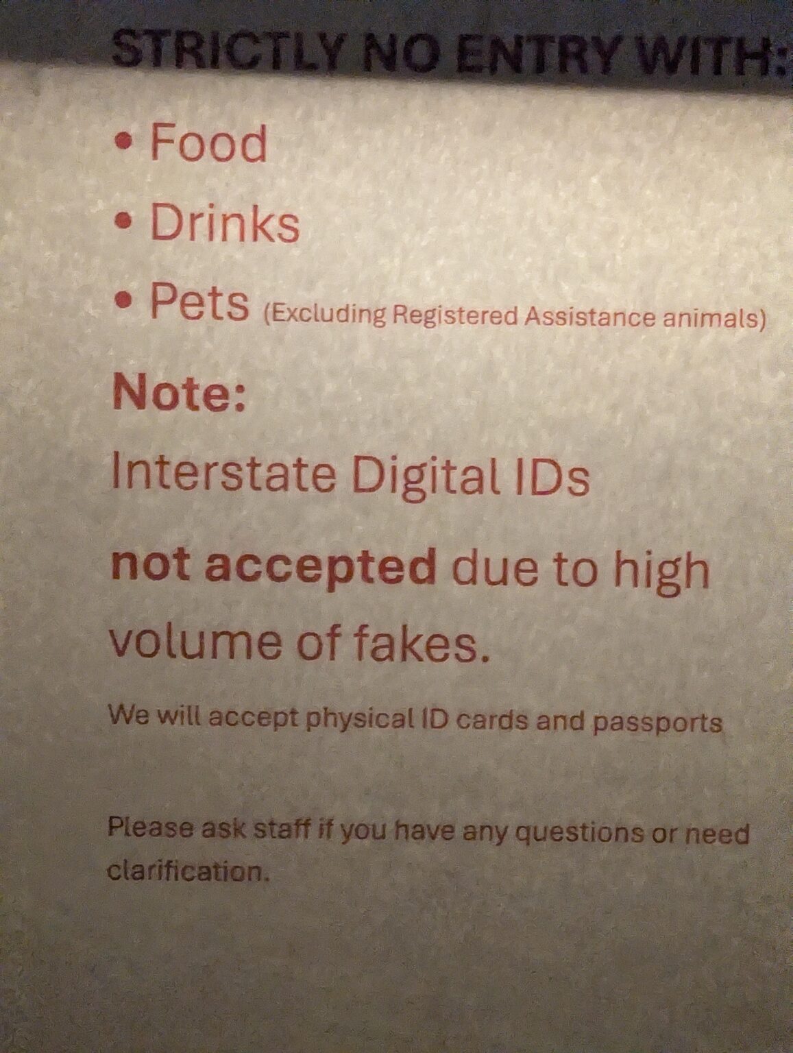 Saw this sign at the pub yesterday. Is this legal?