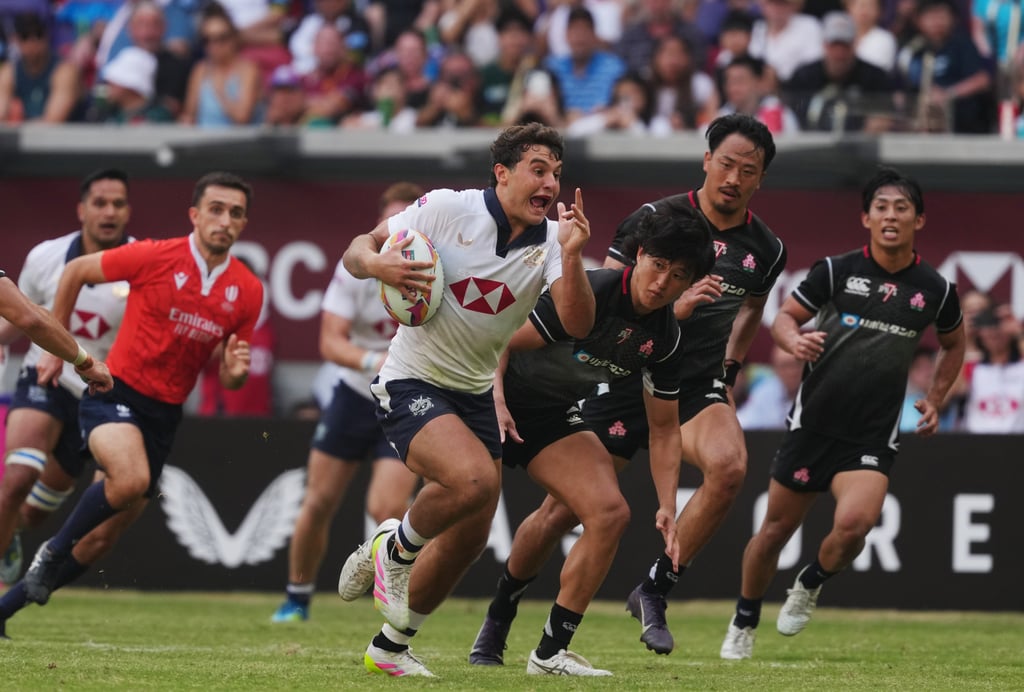 Hong Kong’s Matteo Avitabile scored two of Hong Kong’s three tries. Photo: Karma Lo