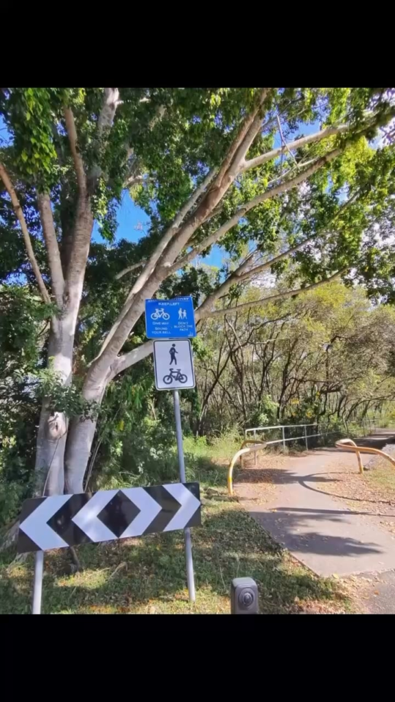 Trying to show the 10km/h speed, uphill, downhill and breaking.