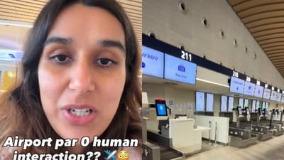 An Indian woman showed Finland airport where machines handled most tasks, surprising viewers. (Instagram/mann.eshita) An Indian woman showed Finland airport where machines handled most tasks, surprising viewers. (Instagram/mann.eshita)