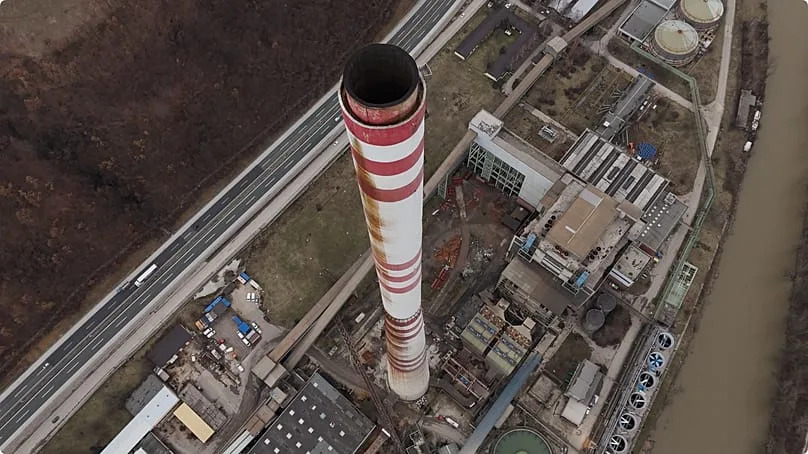 Bosnia and Herzegovina's outdated coal-fired power plants emit over 200,000 tonnes of sulphur dioxide per year.