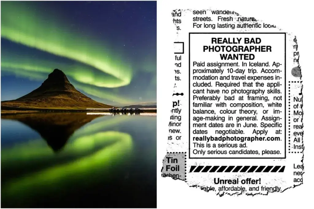 ‘Really bad photographer wanted’: Icelandair challenges netizens to take a bad photo of Iceland While this June photography assignment may appear simple, Icelandair insists upon the difficulty of taking really bad photos in the Nordic country.