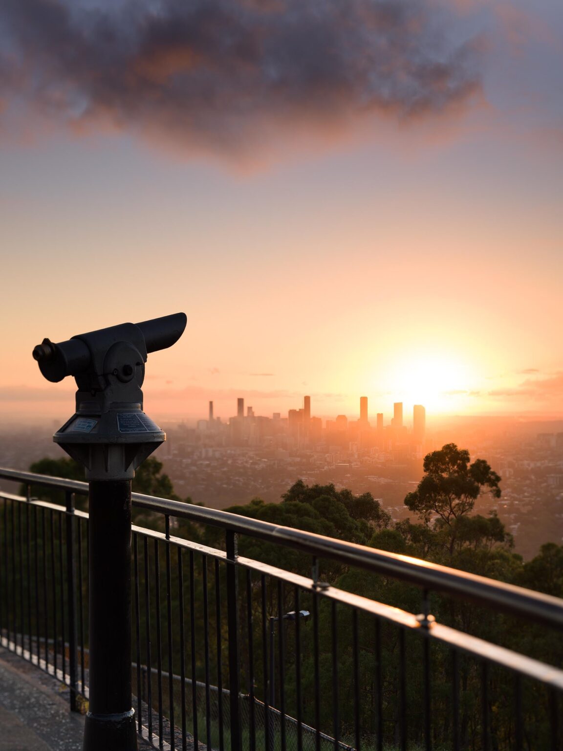 Sunrise from Mt Coot-Tha Summit this morning.