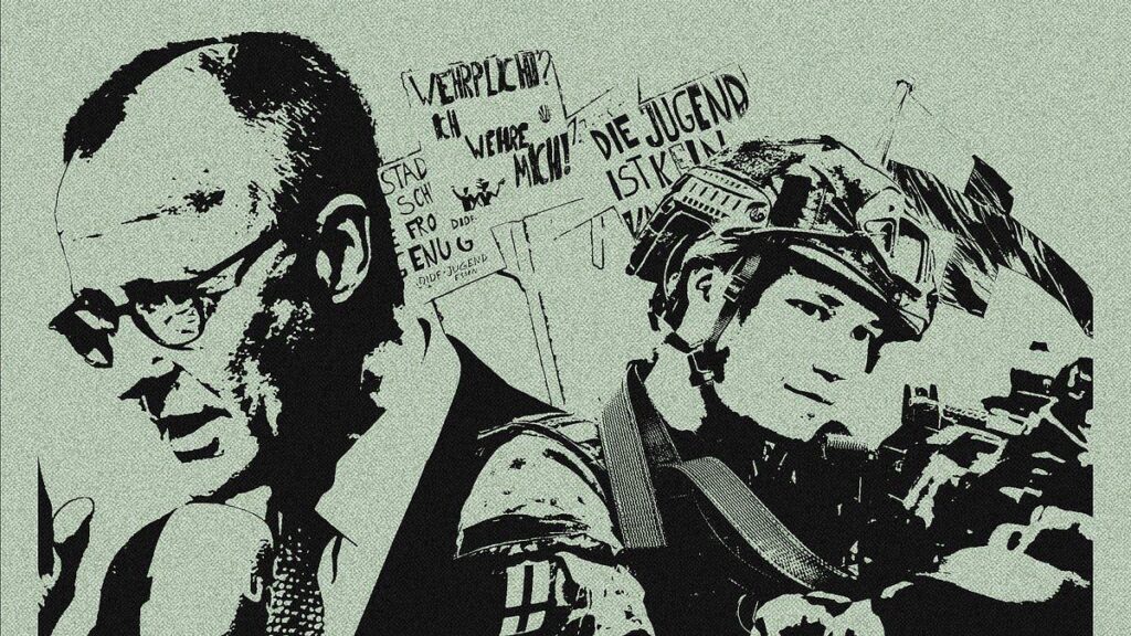 How the german youth's opposition to Military Service depends on on countries [Finland] willing to be hit first.