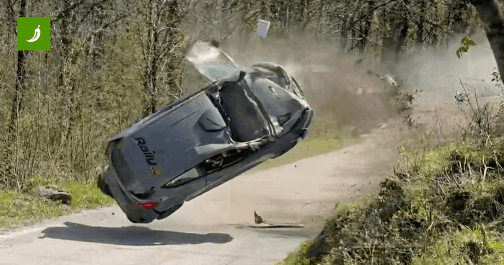 VIDEO Serious accident on the eve of the WRC spectacle in Croatia. The wheels fell off from the force of the impact