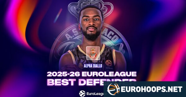 Monaco’s Alpha Diallo wins 2025-26 EuroLeague Best Defender award