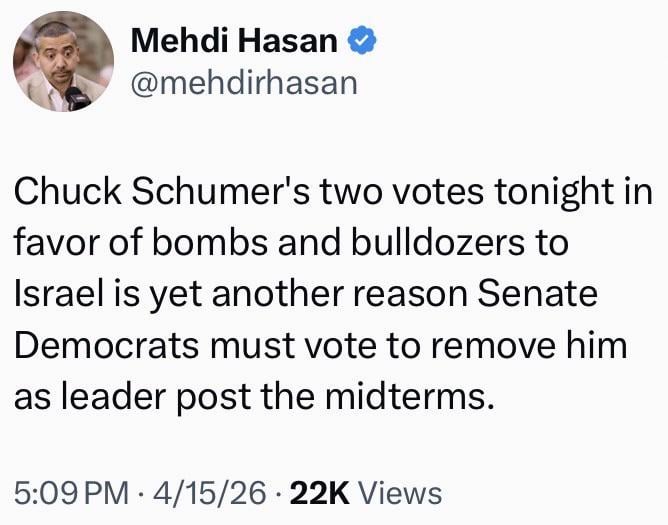 Democrats really need a new leader. Chuck Schumer is out here leading the party like it’s a group project he forgot was due… and still turned in late and wrong.