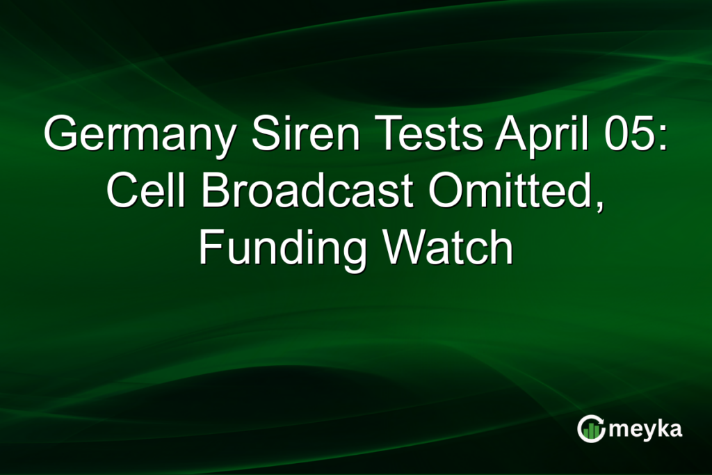 Germany Siren Tests April 05: Cell Broadcast Omitted, Funding Watch Meyka Logo
