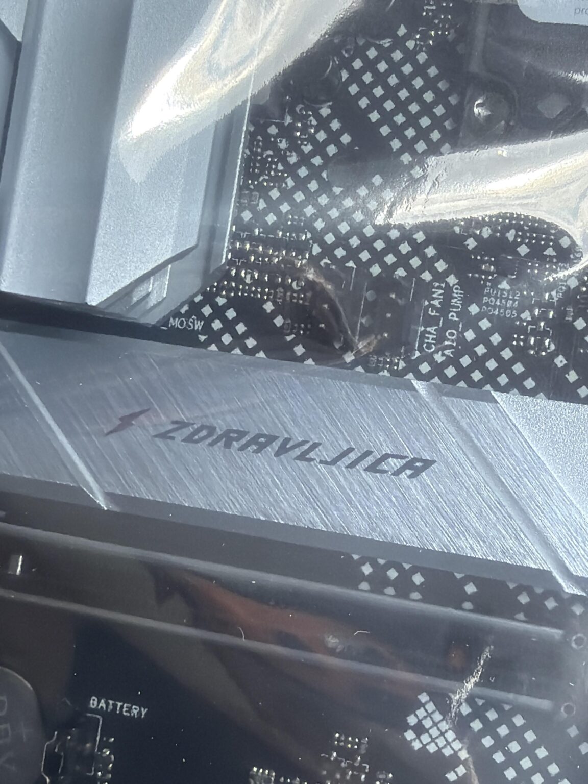 The ROG strix B660-A motherboard is engraved with the title of our anthem!