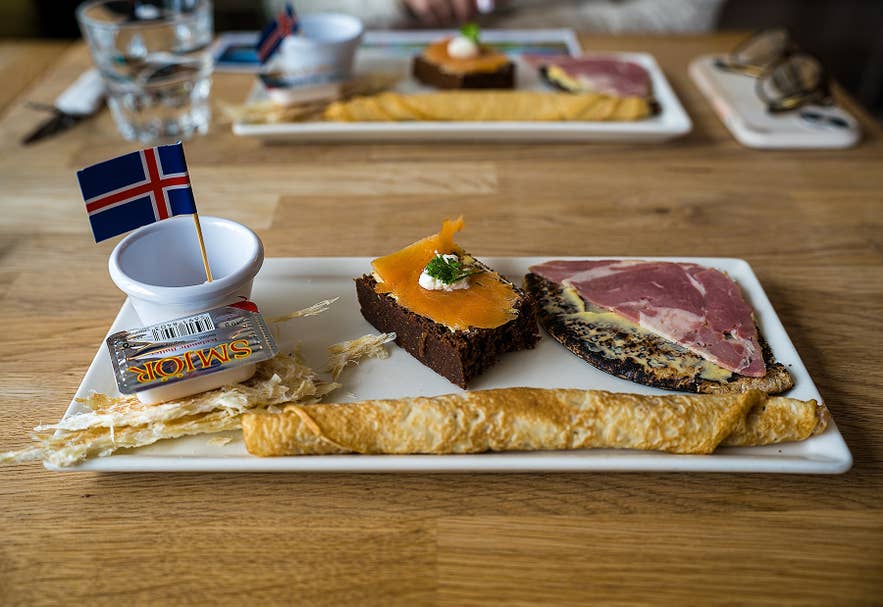 A tasting platter of traditional Icelandic food A tasting platter of traditional Icelandic food