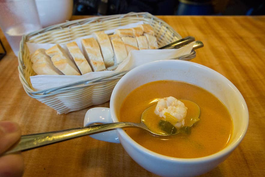 Bowl of humar soup, a popular Icelandic food made with langoustine. Bowl of humar soup, a popular Icelandic food made with langoustine.