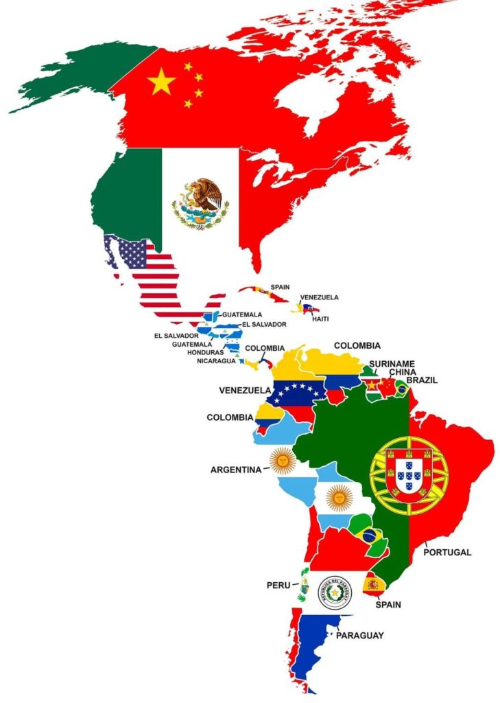 The largest foreign nationality in each American country