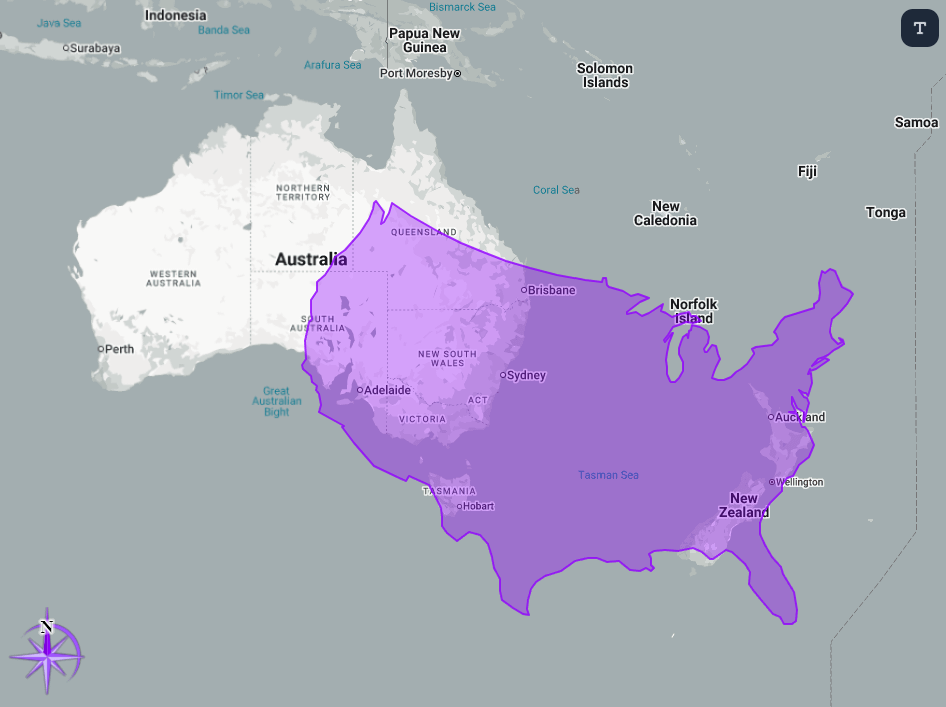 People don't realize how far New Zealand is from Australia