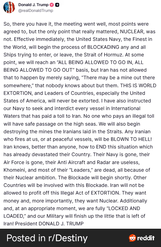 Peace was canceled. Diesel price speedrun 2.0