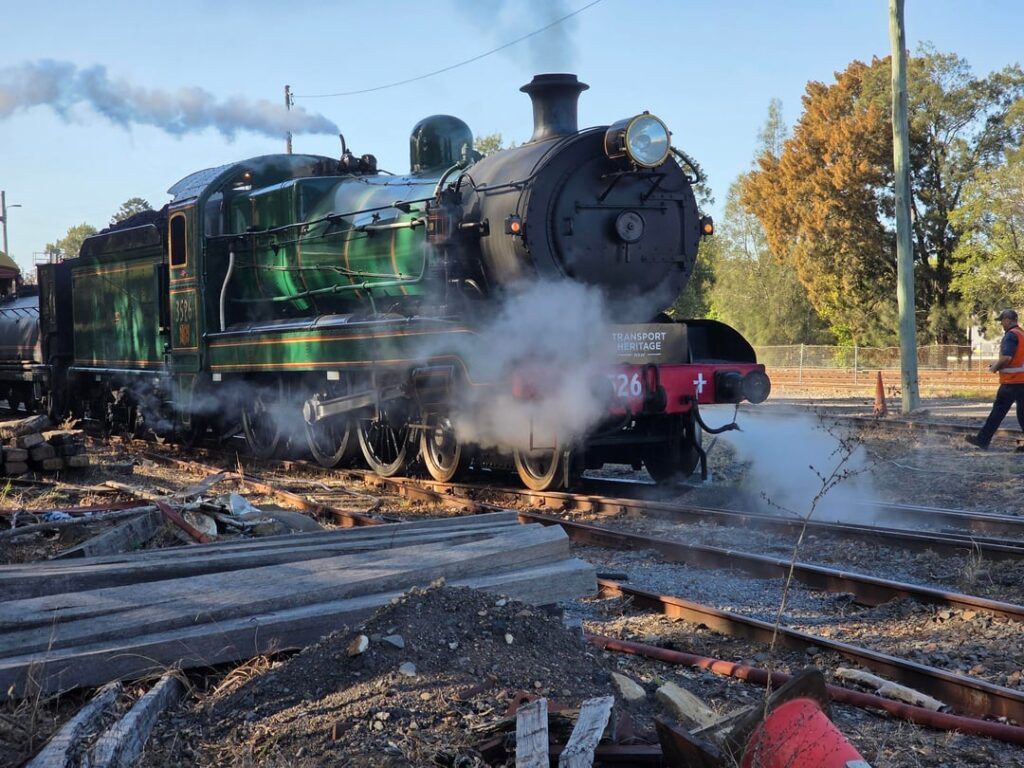 Maitland Steamfest - 3526 and 4001 preparing to run their first excursion service of the day.