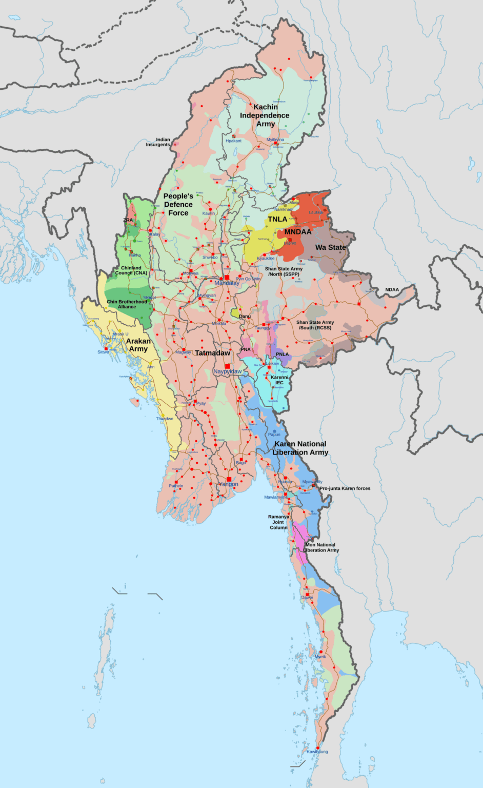 Remember, Myanmar/Burma civil war still goes on