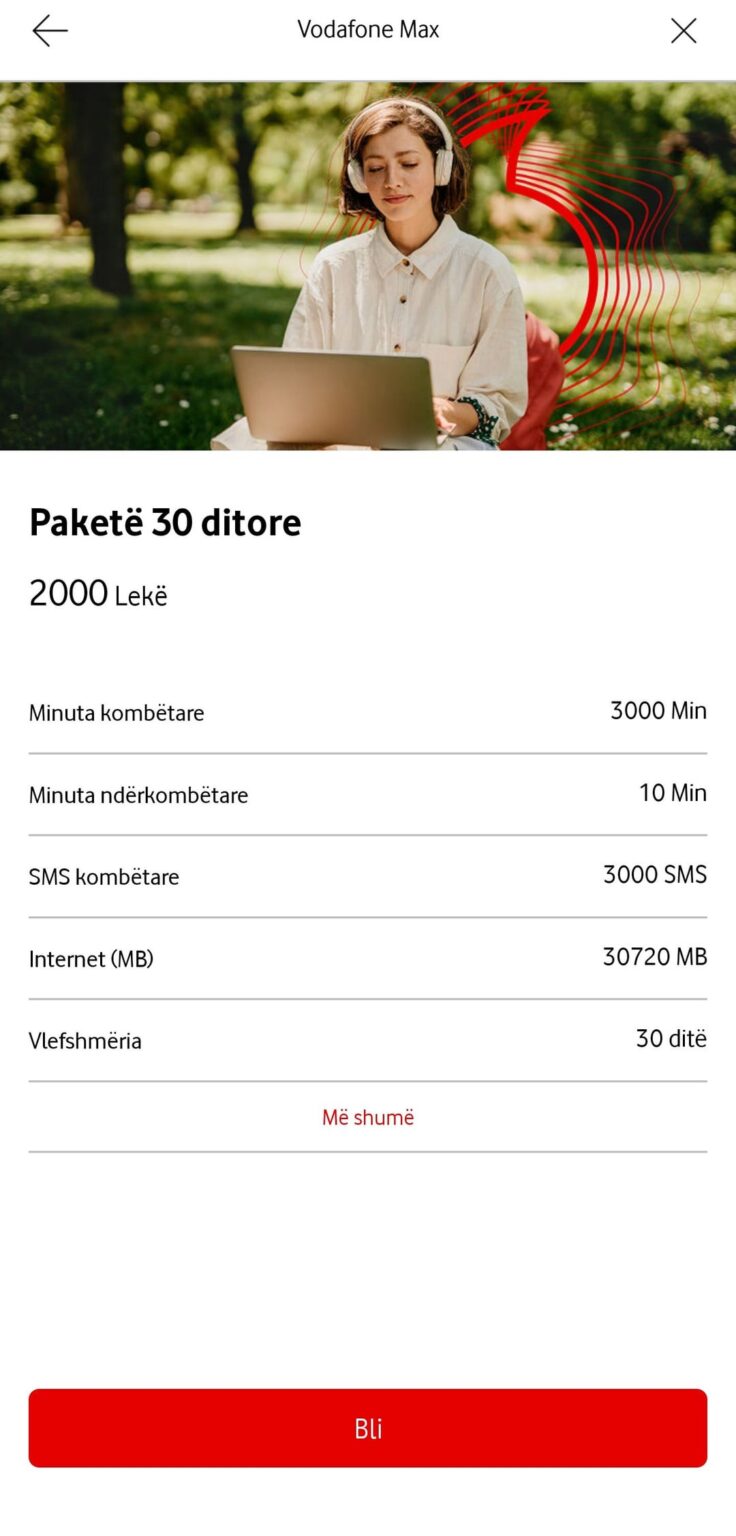 Albanian Vodafone with the German one, for 2000 lek. I don't know, that is
