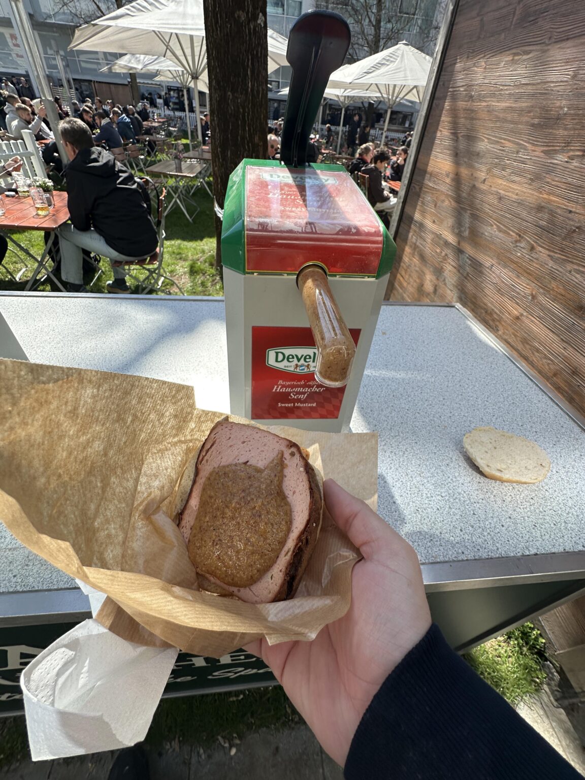 This mustard was the greatest mustard I’ve ever had in my life (the meat sandwich was great too!) I want it in the UK!!