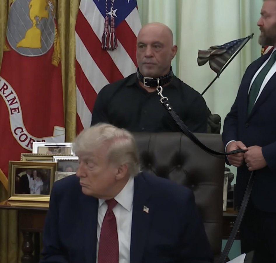Joe Rogan today at the Oval Office