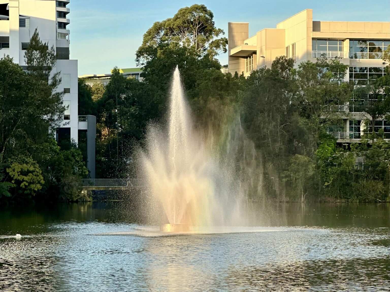 rainbow over the norwest lake