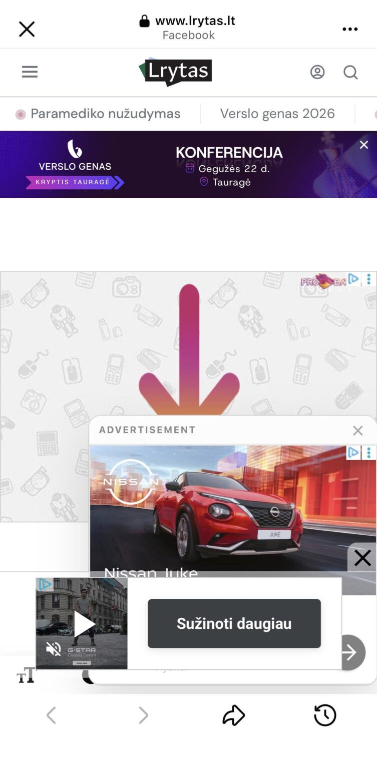 When you open the news portal