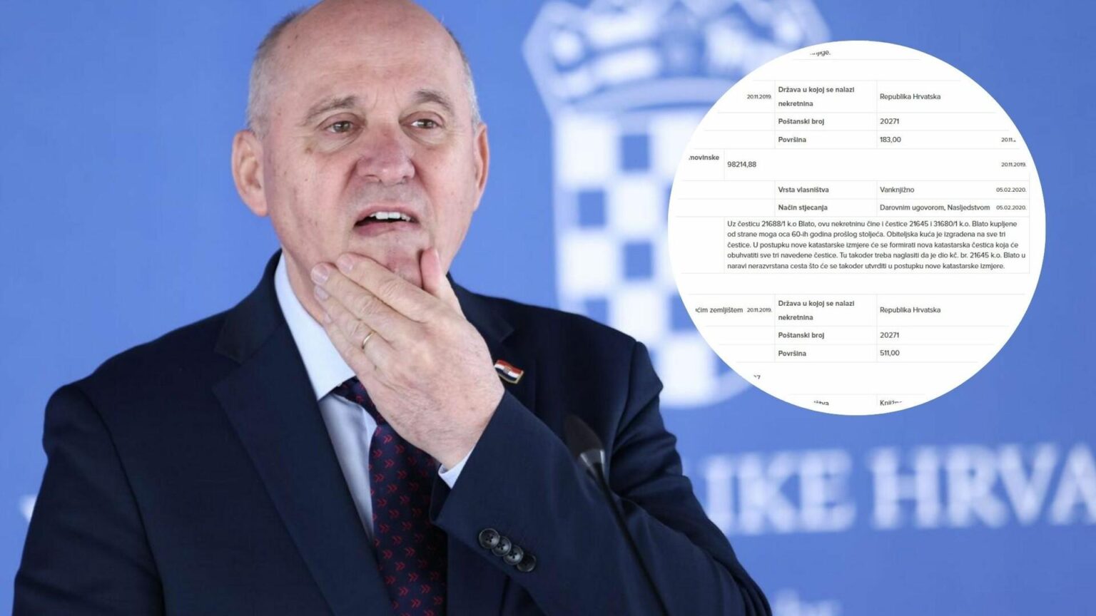 Young people are crammed into 18 square meters, and they... Here's how much land and real estate Minister Bačić has