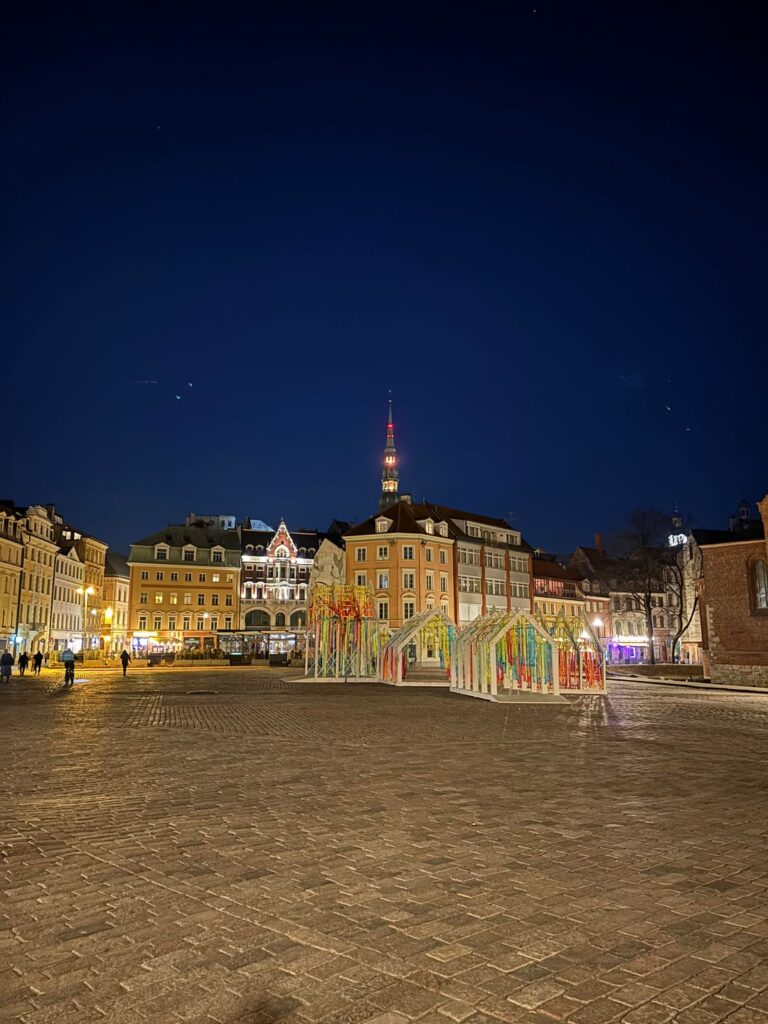Old town looks astonishing in night.