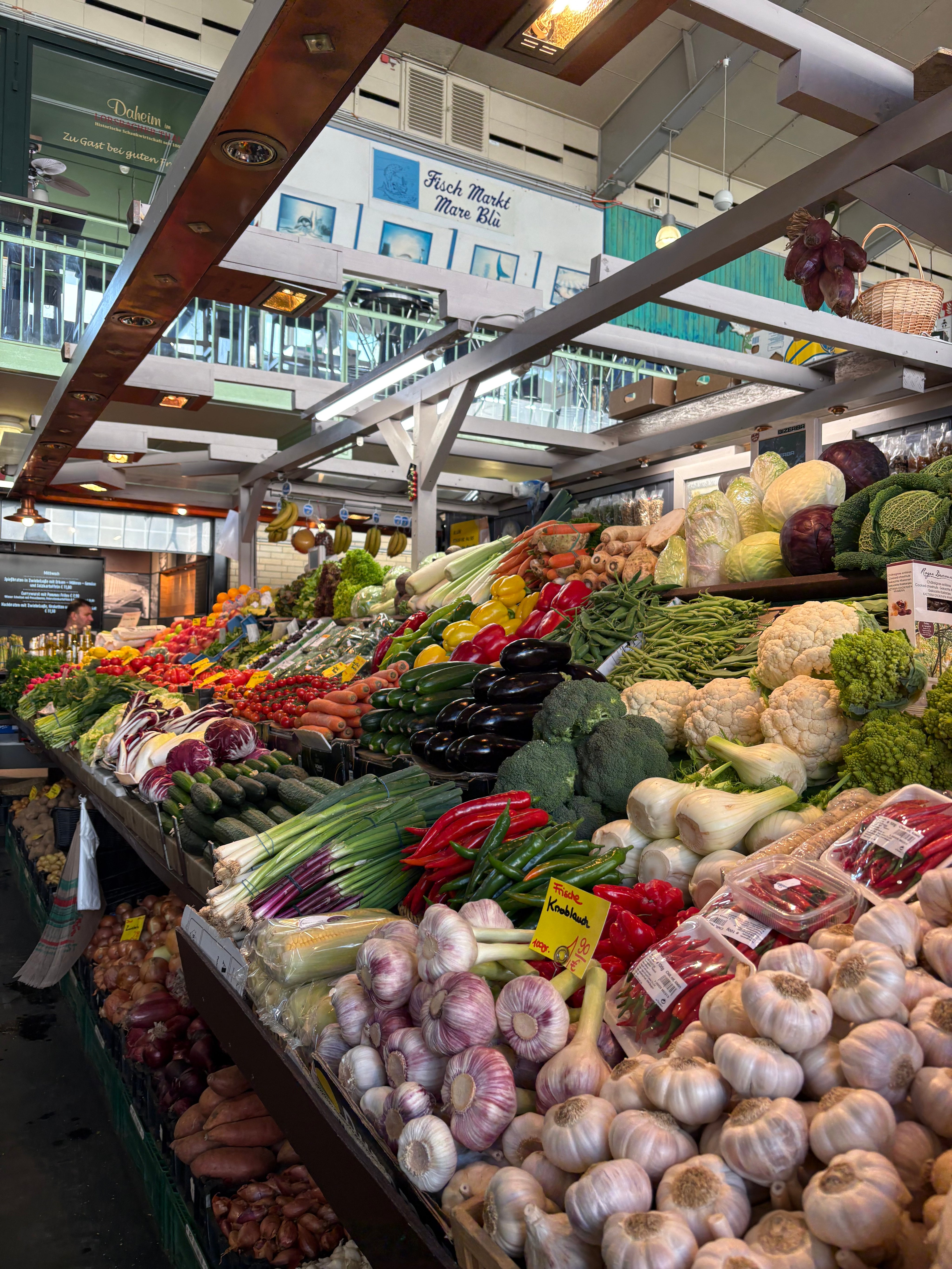 A photo of a local market in Frankfurt