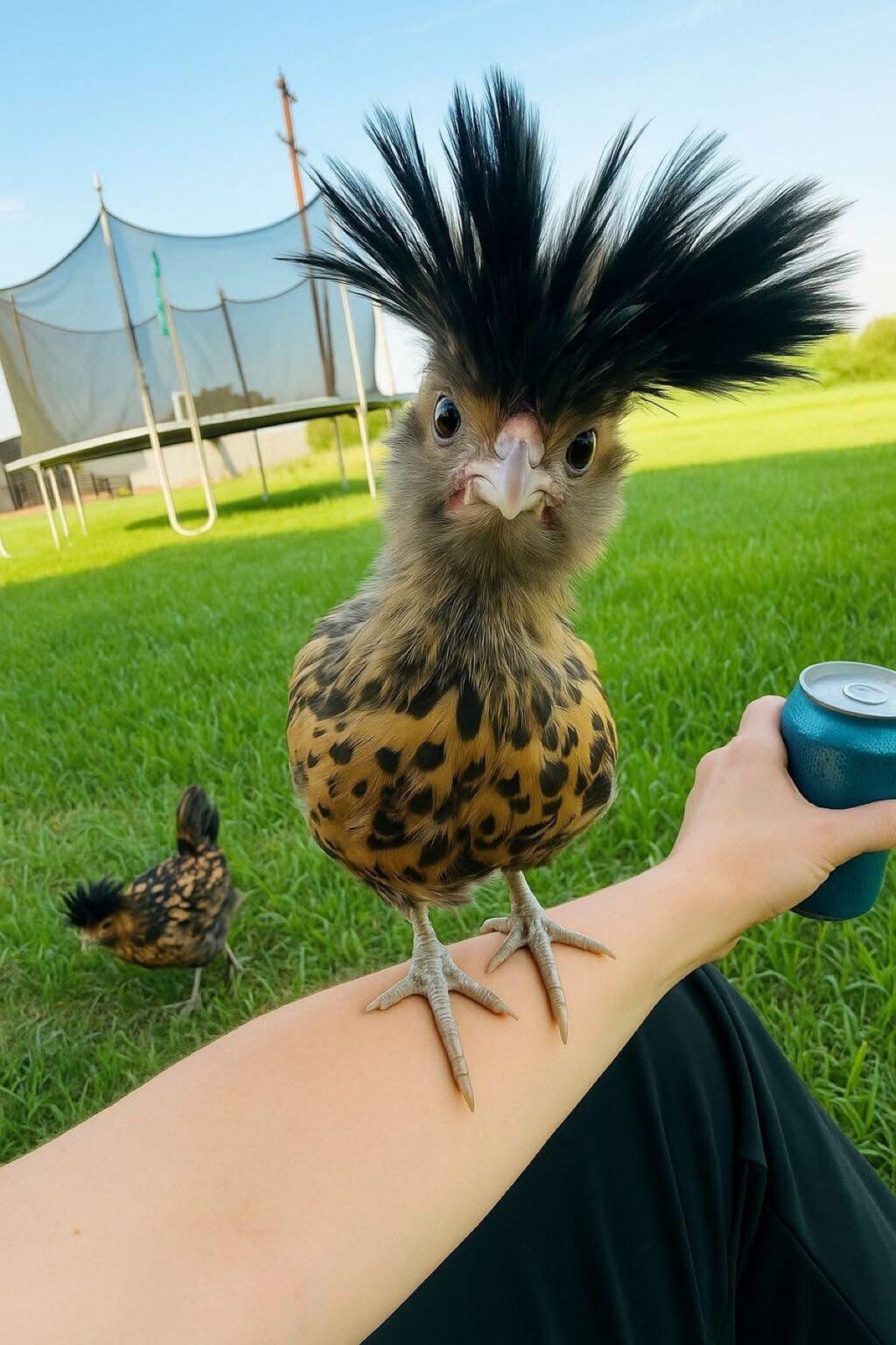 Polish crested chicken