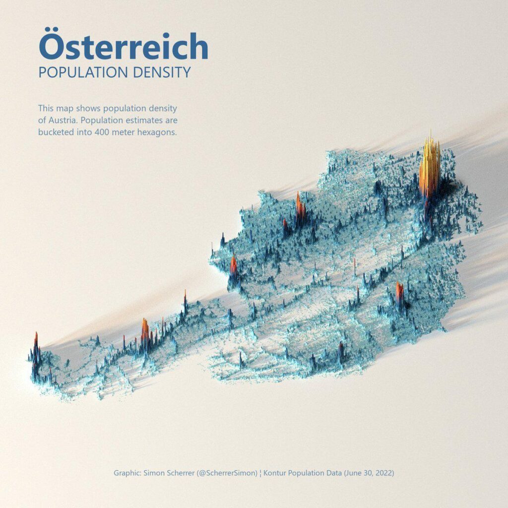Population Density Map of Austria