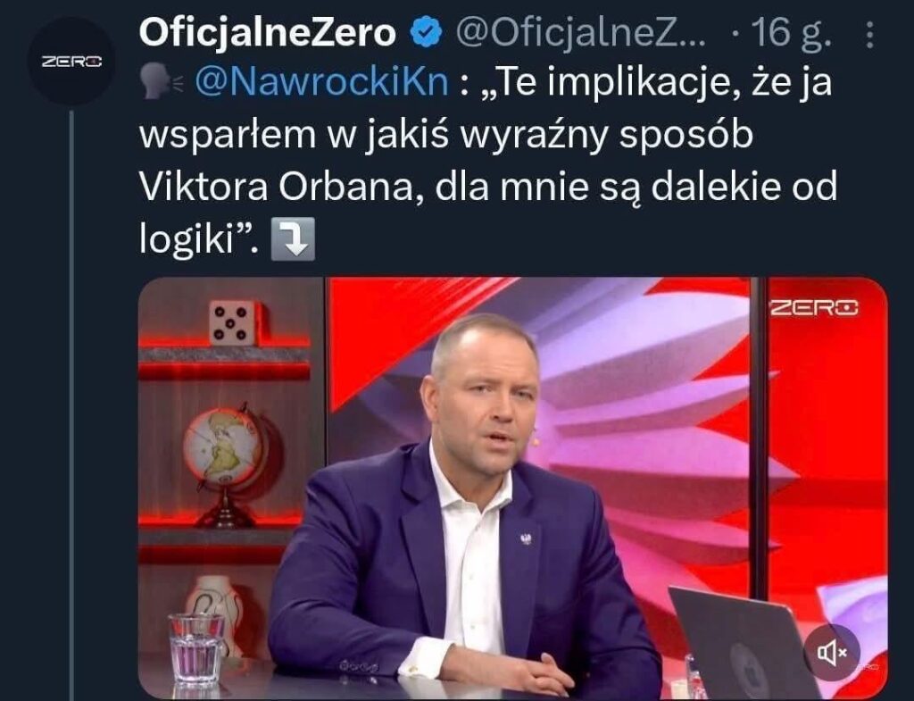 Nawrocki denied that he had expressed support for Orban