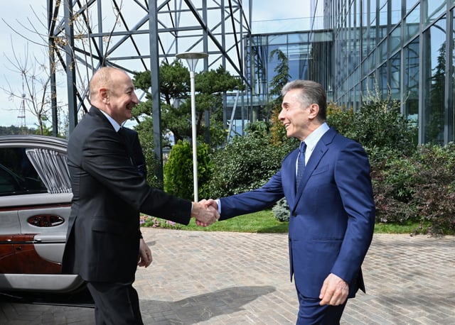 On April 6, a luncheon was hosted in Tbilisi in honor of President of the Republic of Azerbaijan Ilham Aliyev, who is on a state visit to Georgia, on behalf of Bidzina Ivanishvili