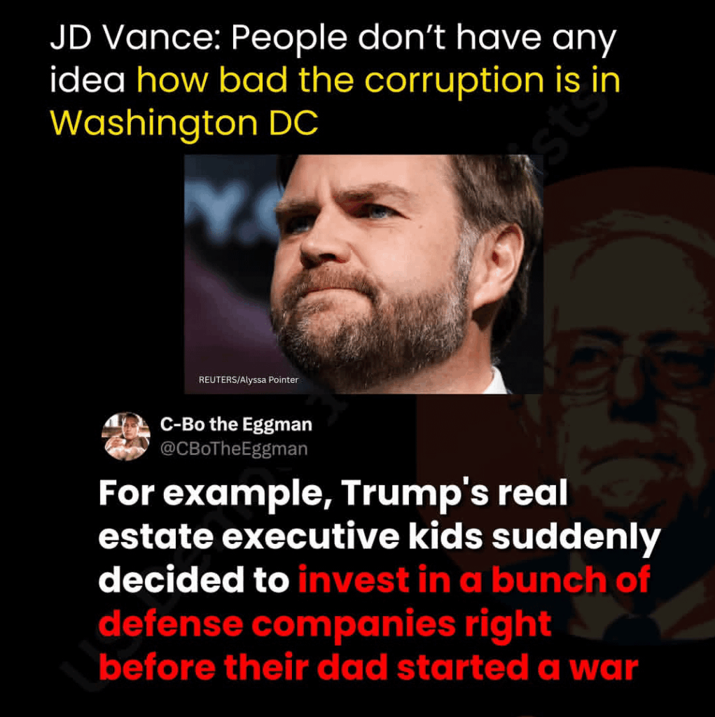 Pot meet kettle: Vance on corruption