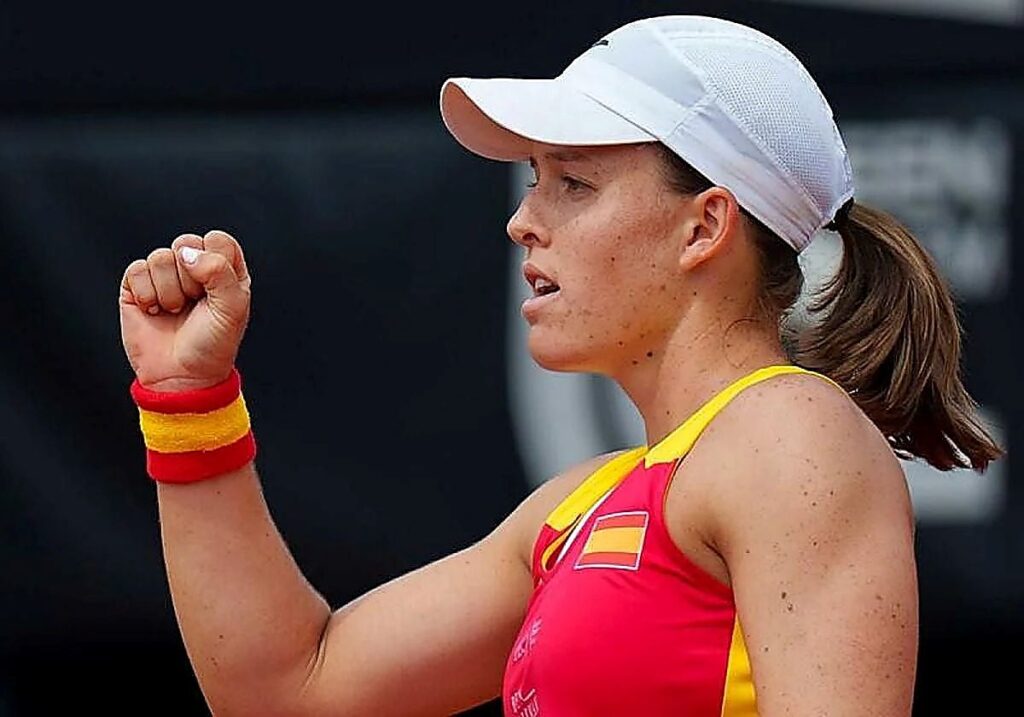 Spain reach Billie Jean King Cup Finals after comeback win over Slovenia