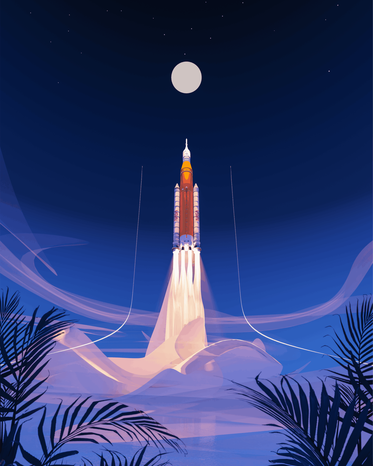Here's an illustration I made of the Artemis II Launch