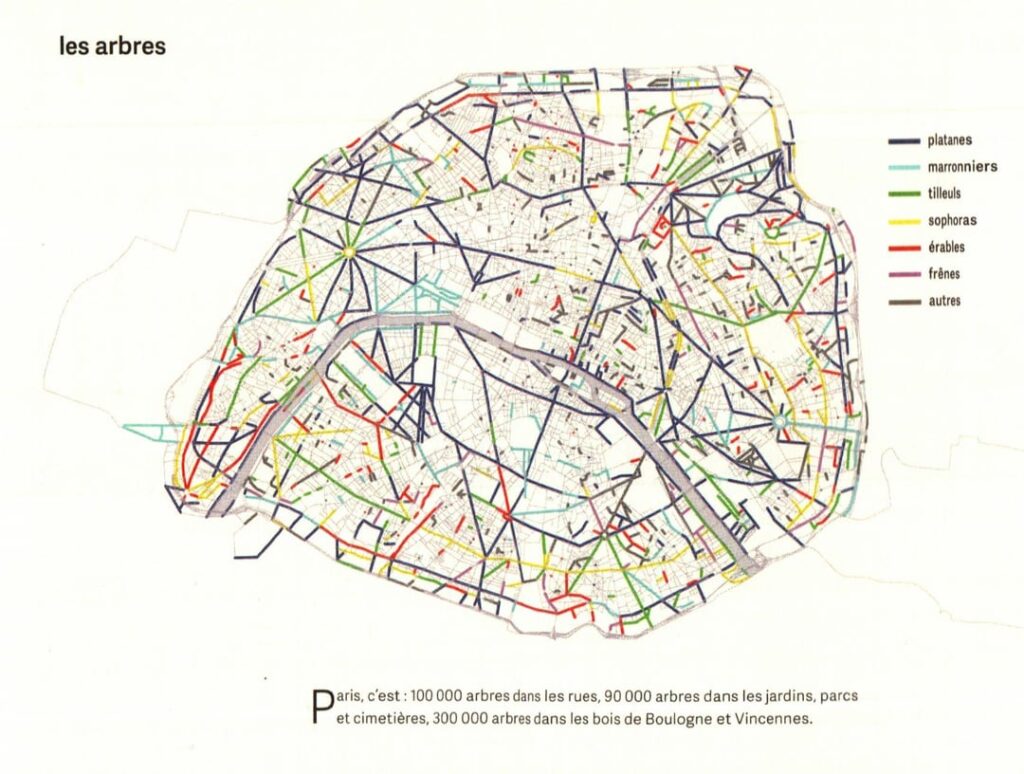 Various maps taken from the useless Atlas of Paris by Vincent Périat