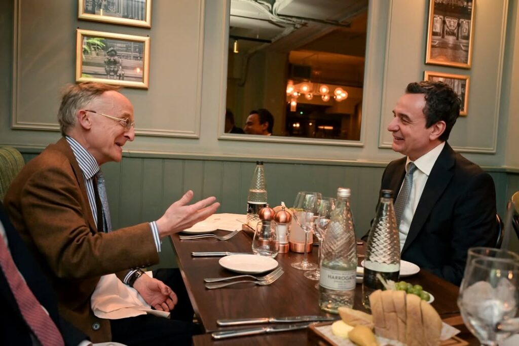 Kurti reveals he had three-hour dinner with Malcolm: I am amazed by his intellectual power, Kosovo needs people like Sir Noel