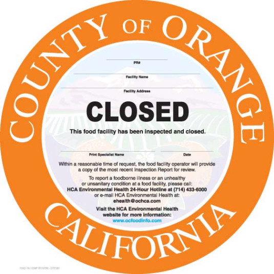 Orange County restaurants shut down by health inspectors (April 2-9) – Orange County Register
