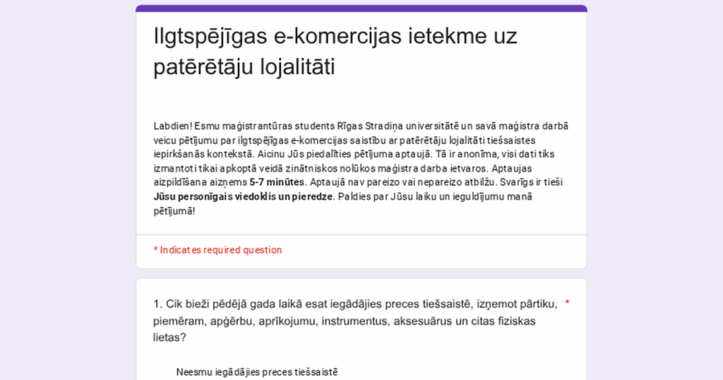 Help with master’s thesis survey Help with master's thesis survey