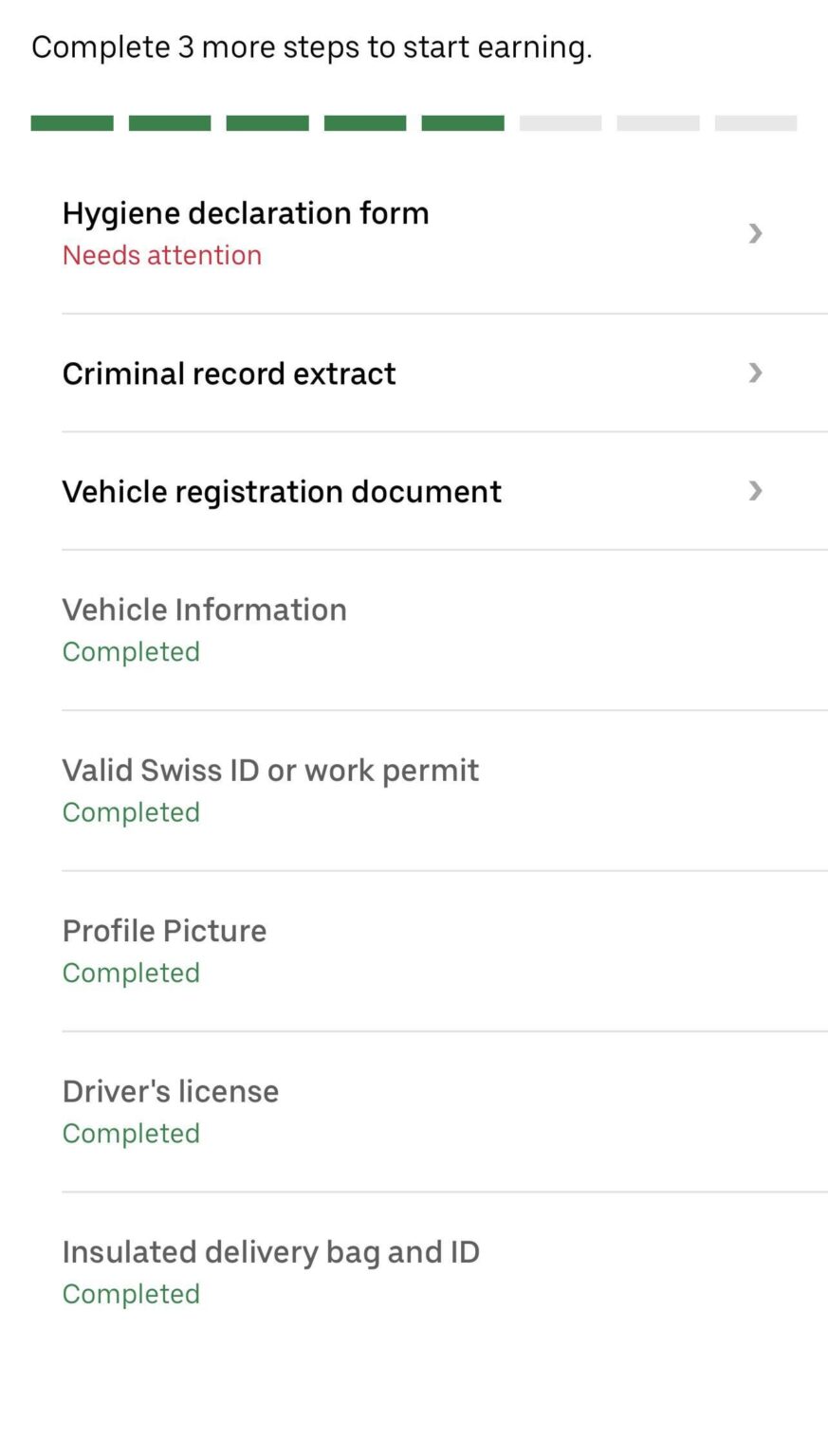 Hygiene Declration Form