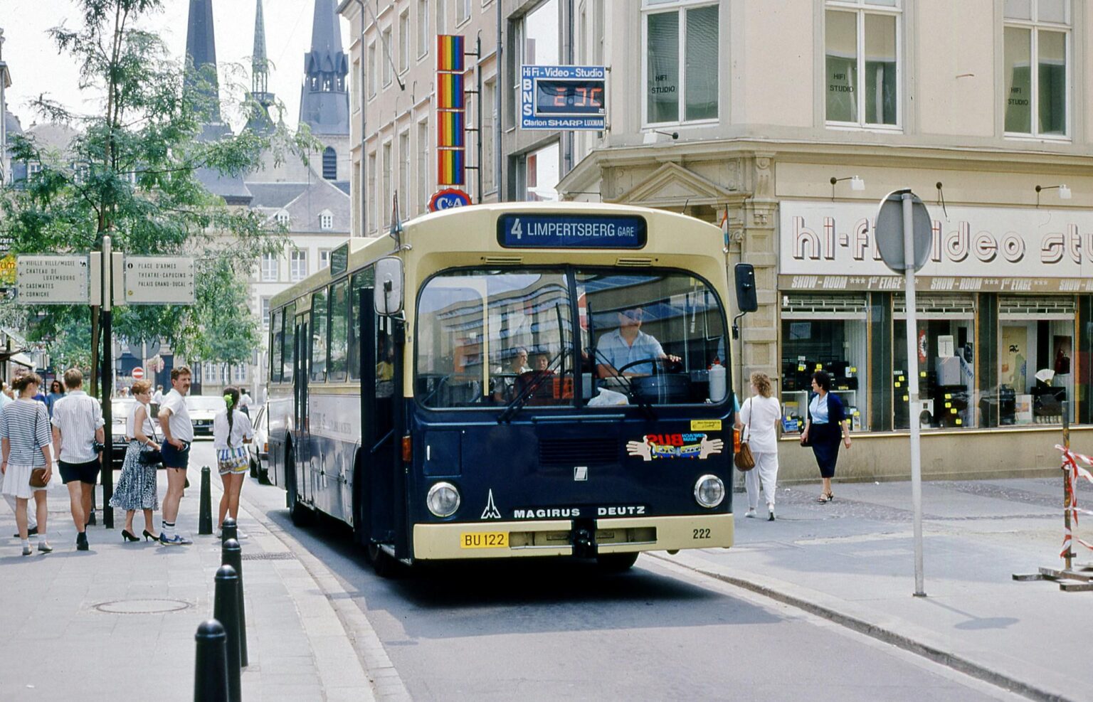 A street scene in Luxembourg City. (1989)