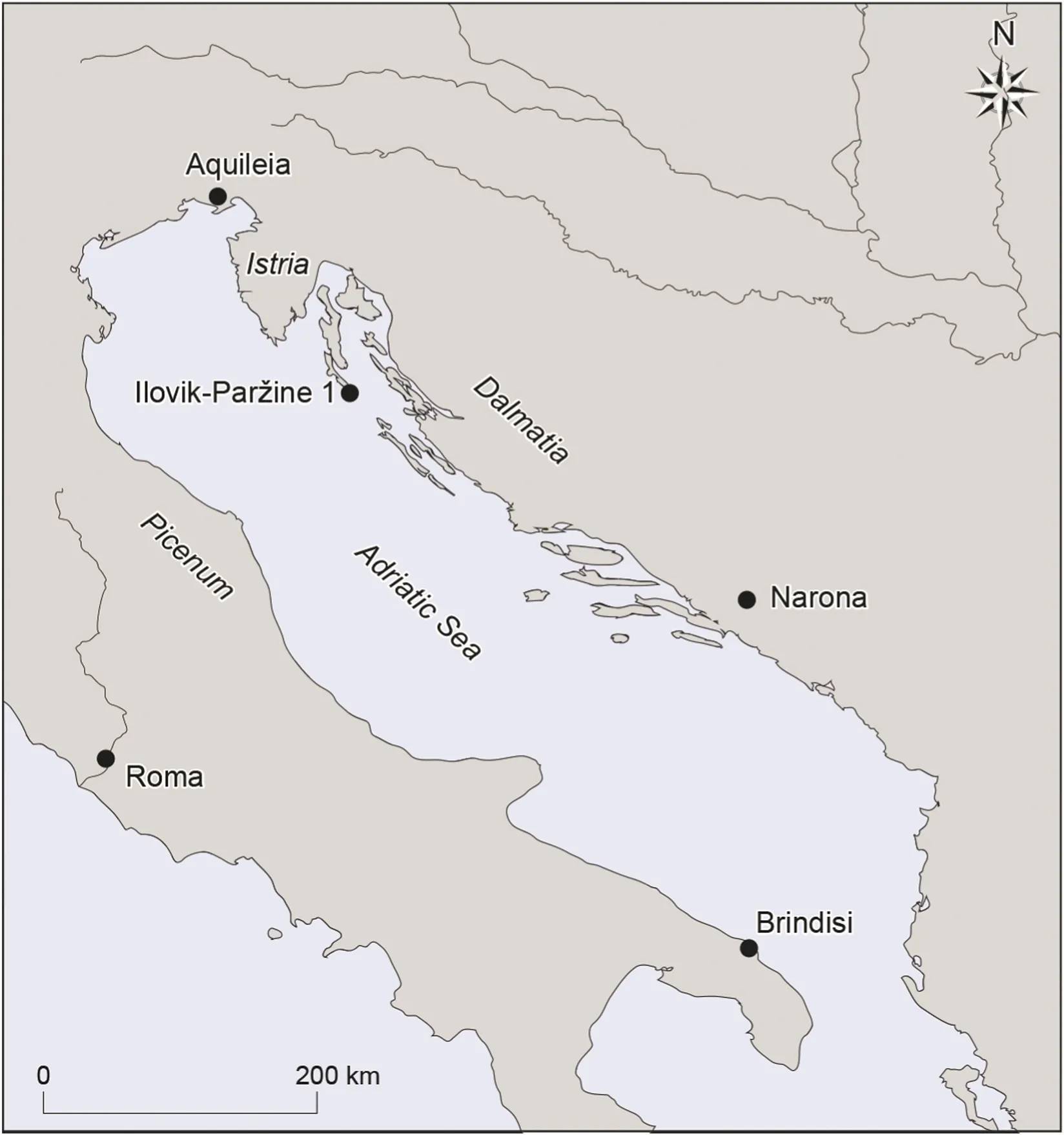 Map showing the location of the wreck