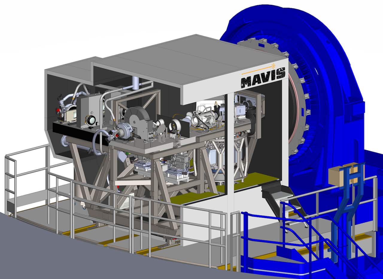 A computer-aided design illustration of space technology