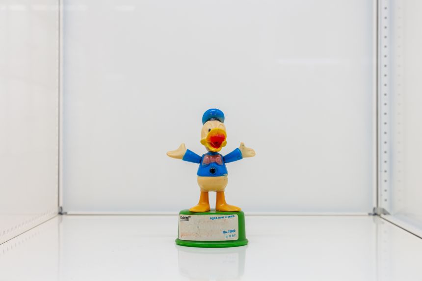 The show shines a light on his deep and lifelong fascination with American culture, which includes starting his own collection of Western toys, like Donald Duck.
