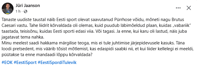 I have to agree with Jüri - now we wait until June until someone prepares a plan with GPT.
